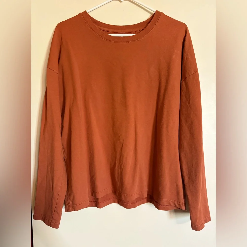 Madewell Terracotta Long Sleeve Tee - Picture 2 of 3